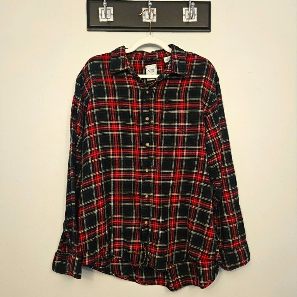 Chaps Plaid Flannel Oxford Shirt